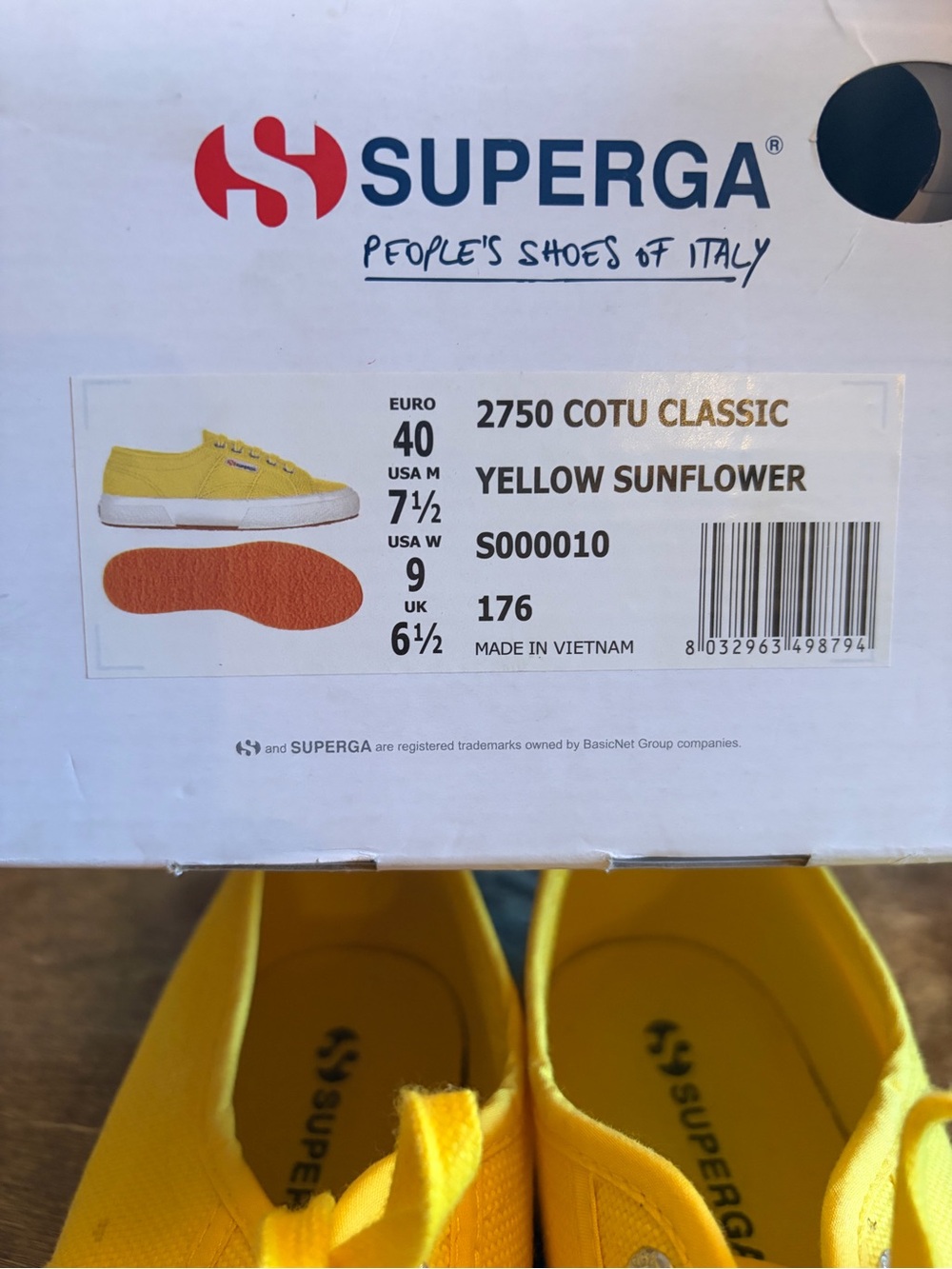 Superga Yellow Canvas Low-Top Sneakers - Women's Casual Shoes - Picture 6 of 11